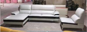 China Contemporary Leather Sectional Sofa / Leather Reclining Sectional With Chaise Lounge wholesale