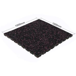 China Black Square Fitness Rubber Flooring Tiles DIY Impact Absorbing wholesale