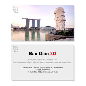 China 3D Business Card Design 3D Lenticular Card Personalised 3D Printed wholesale