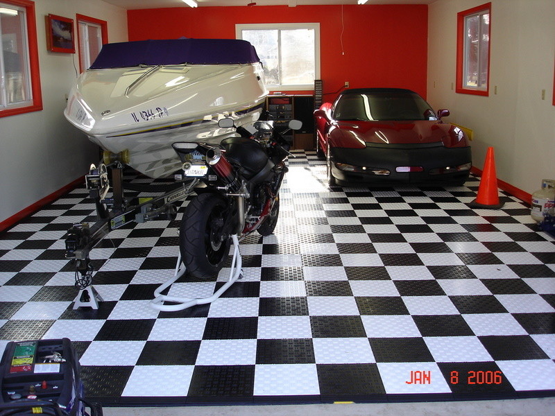 Non Slip Polypropylene Floor Tiles 400x400mm True Lock Diamond Tiles