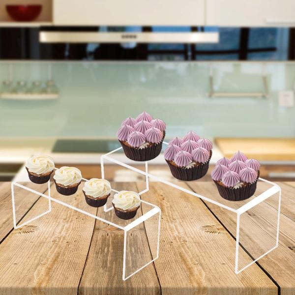 Small Large Desk Riser Acrylic Clear Display Stand Clear Shelf Risers