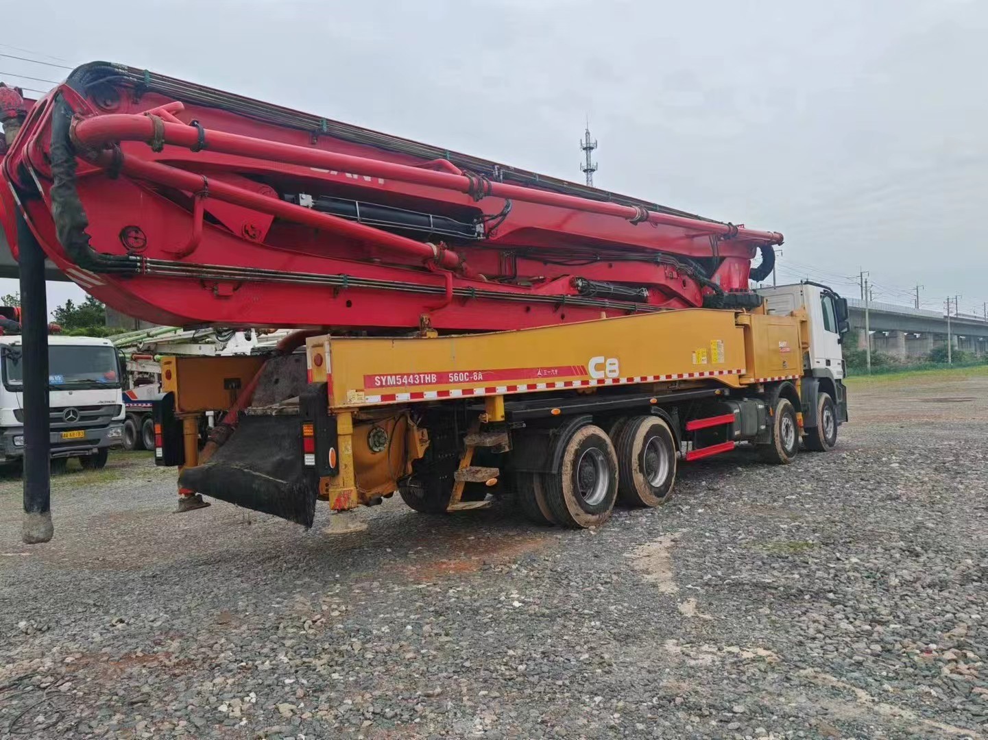 2018 Benz Chassis Sany Efficient Concrete Pump Truck with Low Mileage and Powerful Engine
