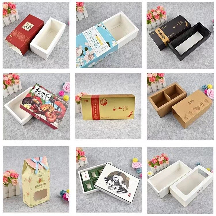 350gsm Recycled Paper Gift Box Silk Screen Sliding Drawer Box