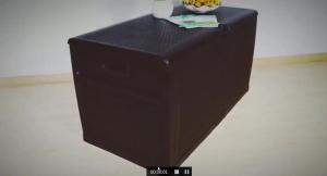 China Collapsible Crate Brown Large Plastic Outdoor Storage Box 80L wholesale