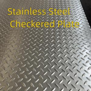 China SUS304 Patterned Textured Sheet Stainless Steel Checkered Plate Press Stamping Plate wholesale