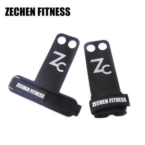 China Carbon Crossfit Leather Hand Grips Gloves For Pull Ups 2mm Palm wholesale