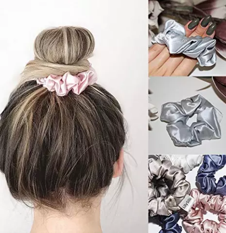 Hair Bow Mulberry Silk Scrunchies Healthy Colorful 0.03kg Weight