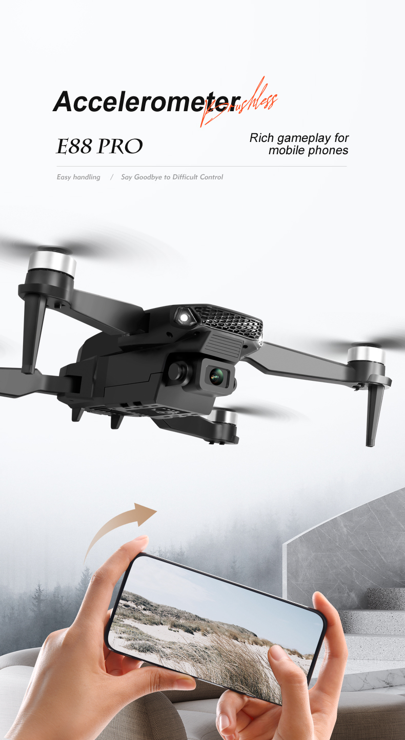 W18Hw Drone For Agriculture Inspection With Headless Mode And 360° Special Effects Rolling For Custom Flight Path Setting