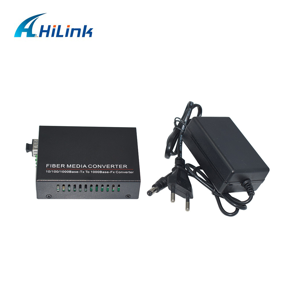 10/100/1000M Tx To 1000M SFP Media Converter 12V DC Power Supply For Fiber Networks