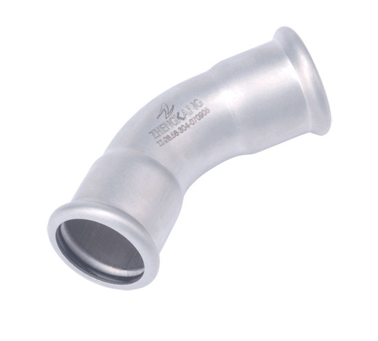 45 Degree Bend Inox Press Fittings For Heating And Cooling Water System