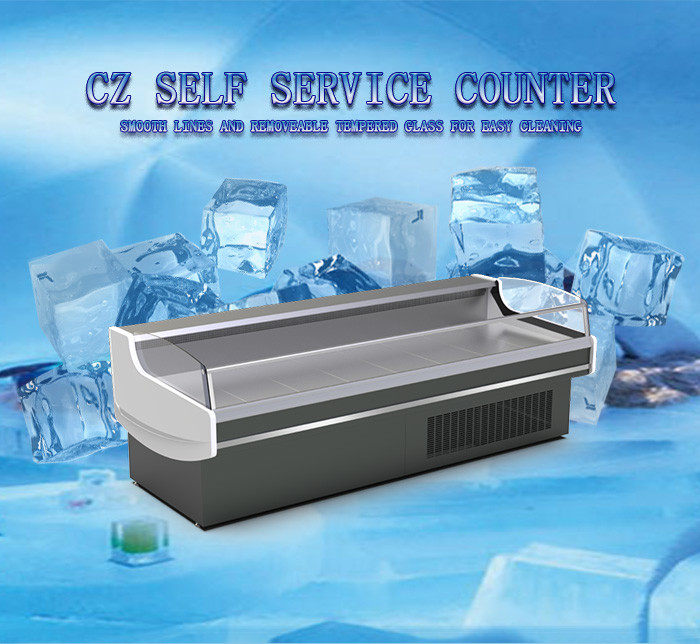 Cold Storage Meat Display Freezer 160L No Door Butcher Shop 0 - 5 ℃ Cooler