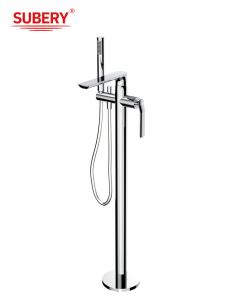 China Brass Chrome Freestanding Bathtub Faucets Single Lever Wall Mounted wholesale