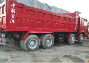 China Red Color HOWO 375 Howo Dump Truck 12 Wheeler Used One Year Warranty wholesale