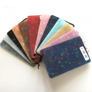 China 1.25g/cm3 Pattern Acrylic Sheet Pearlescent Mineral Crystal Sheet wholesale