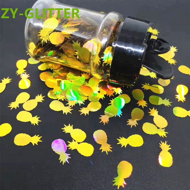 Party Supplies Handcraft Glitter Pineapple Shapes Kids Paint Glitter Ananas Shaped 1KG Packing