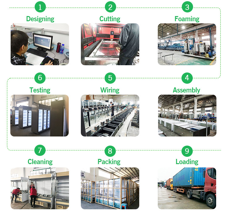 OEM Fresh Meat Display Refrigerator Meat Shop Equipment With Counter