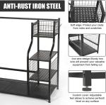OEM Black Color 2 Golf Bag Garage Organizer Rack For Supermarket