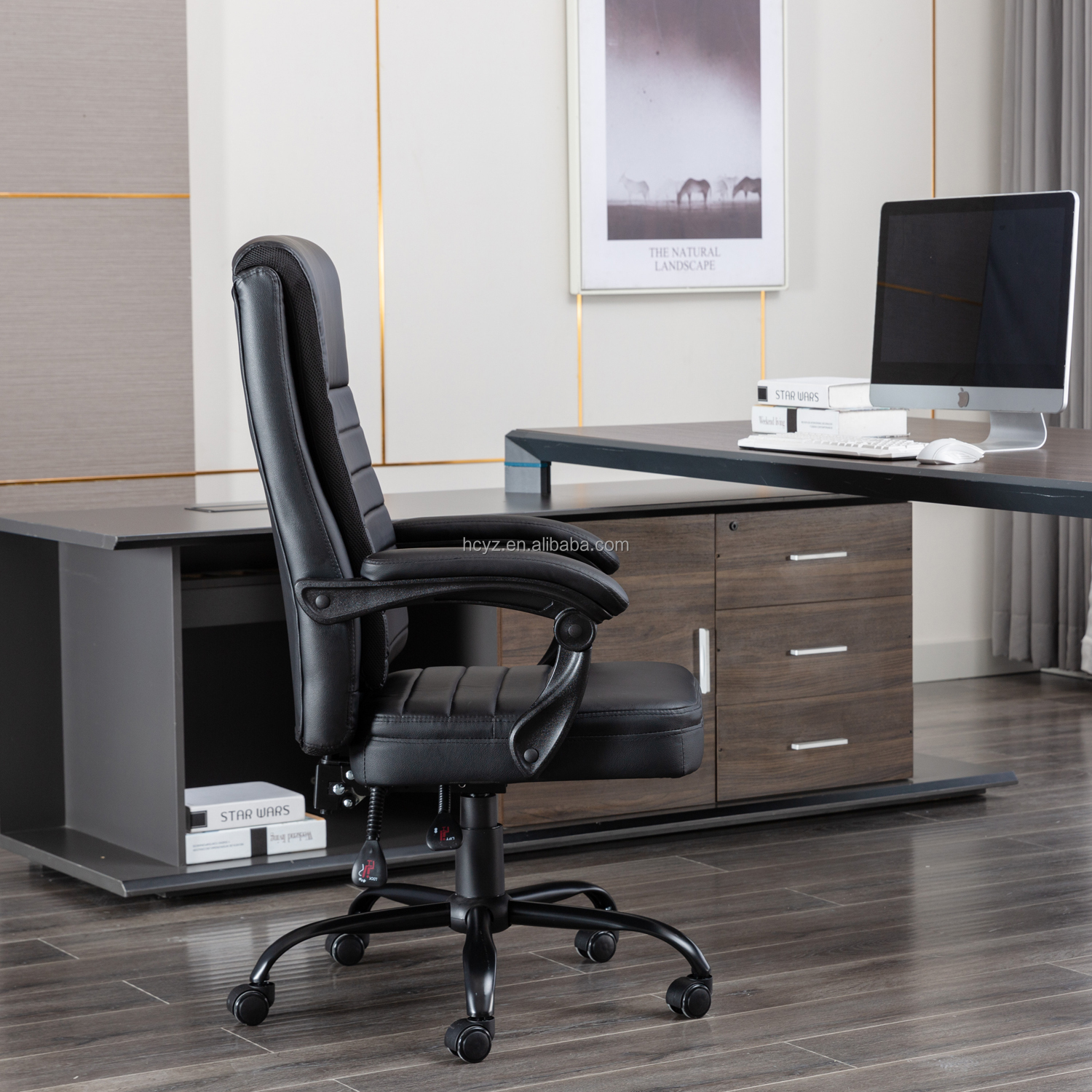 Cheaper Black Synthetic Leather Racing Gaming Chair with Backrest Adjustable 90 -180