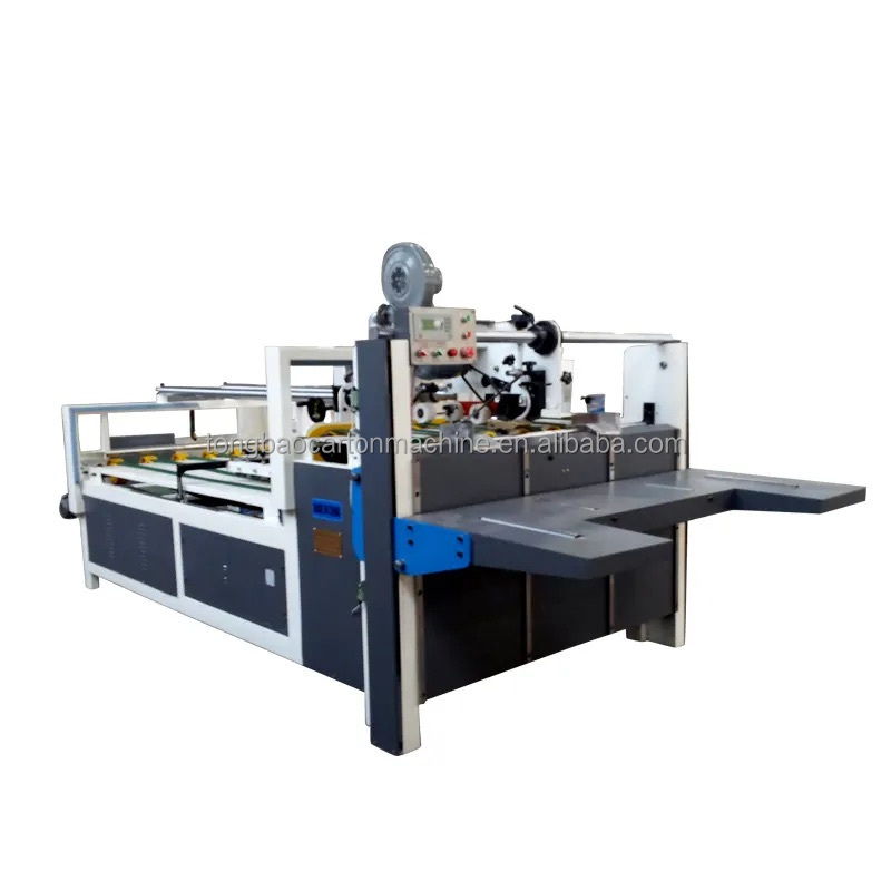 Electric Driven Semi Automatic Carton Folding Box Gluing Machine for 600mm Boxes