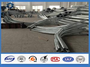 China 60mm arm 86um galvanised street light poles , Tapered Shape exterior / outside light pole wholesale