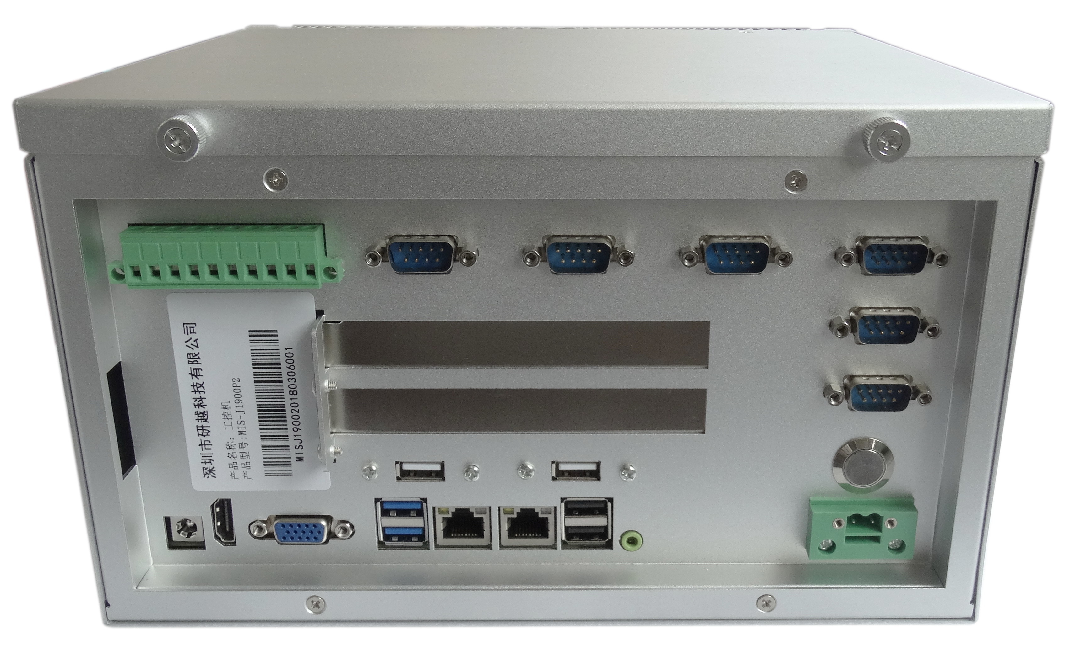 MIS-J1900P Fanless Box PC J1900 CPU 2 PCIE Extension Dual network 6 Series 6 USB