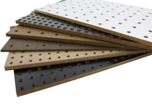 China 5mm Melamine Surface MDF Peg Board For Display Goods wholesale