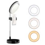 180 Degree 6000K Makeup Ring Light With Phone Holder