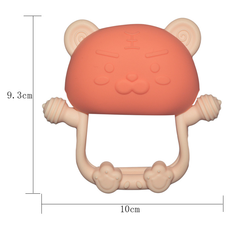 MHC soft silicone teether Rattles Cat BPA Free Silicone Baby Teether