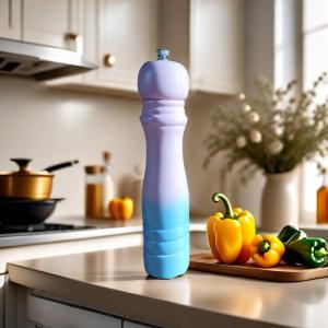 China Adjustable Rubber Wood 4colors Salt / Spices / Pepper Mill wholesale