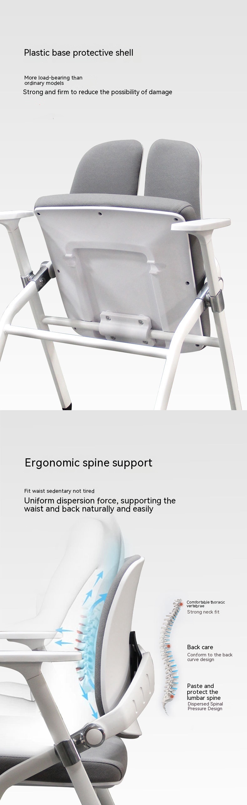 Adjustable Fixed Handrail Double Back Folding Conference Chair for Corporate Events