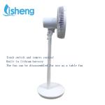 Household DC Solar Power Standing Fans 12v 16 Inch Plastic Material