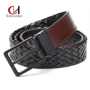China Genuine Leather Braided Belt 110CM Length Environmentally Friendly wholesale