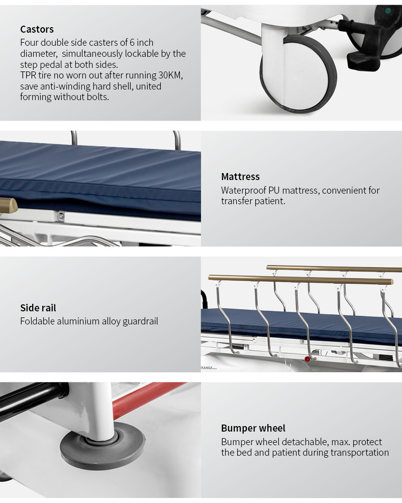conomic Hospital Transfer Patient Trolley With Hydraulic Pump