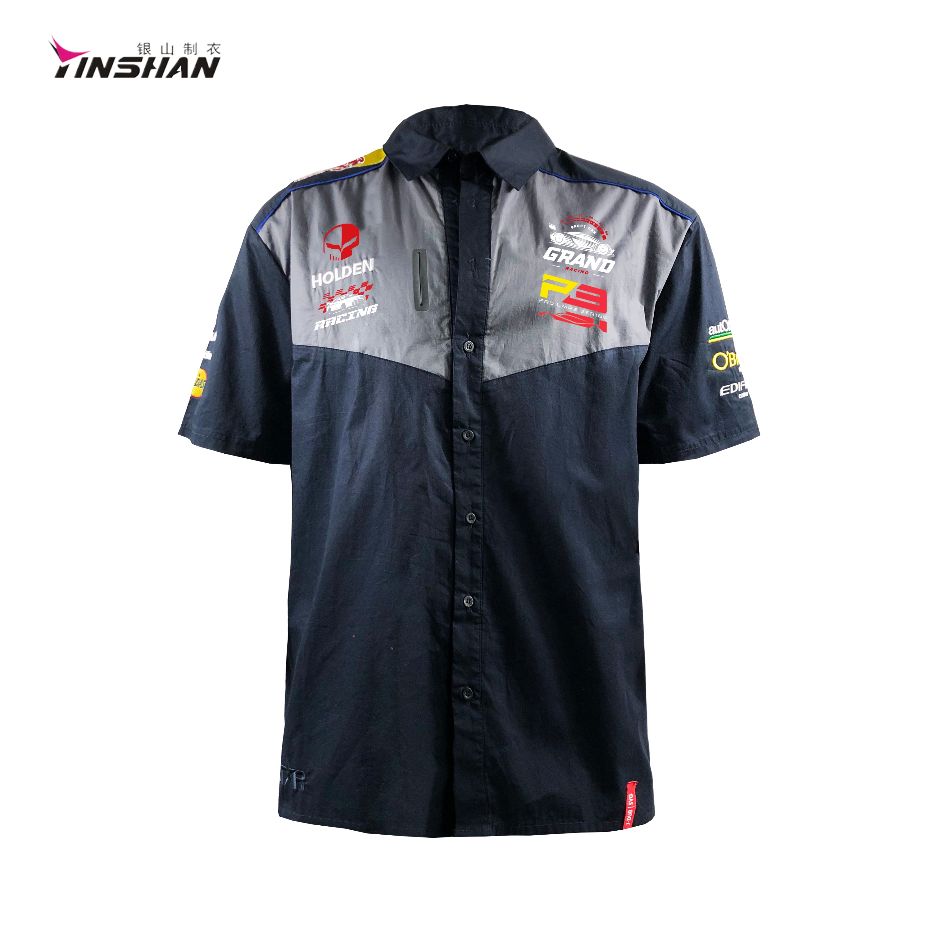 Custom Logo Design Embroidered F1 MotoGP Moto Shirts Printing Custom Request Printing