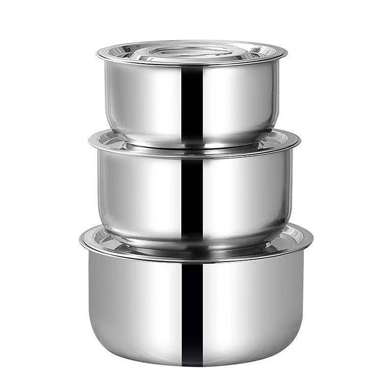 HOT SALE Kitchen 3 Pieces Stainless Steel Cookware Stock Pot Cooking Pot Sets