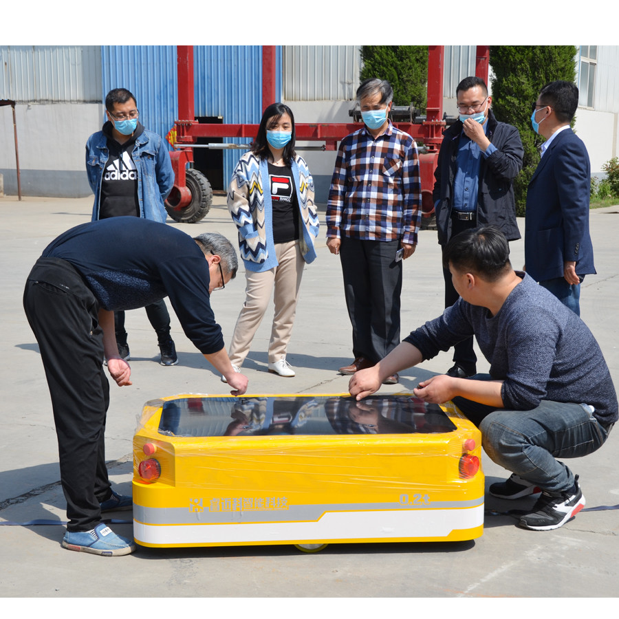 0.2 Tons Autonomous Guided Vehicle , Magnetic Navigation Automated Guided Carts