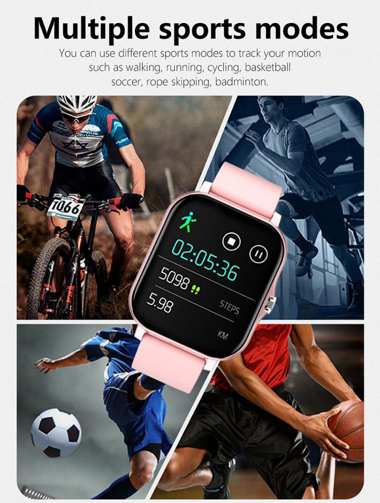 240*280 Pixel Square Dial Smart Watches Ladies With Blood Pressure