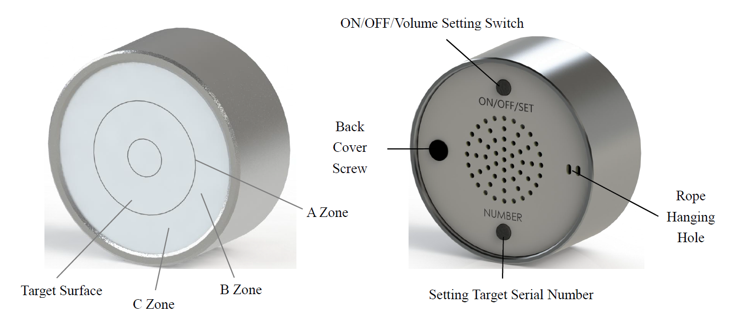 Laser Training Target 10pcs Linked For Multi Play Methods With Laser Bullet Or Cartridge Dry Fire Shooting Simulator