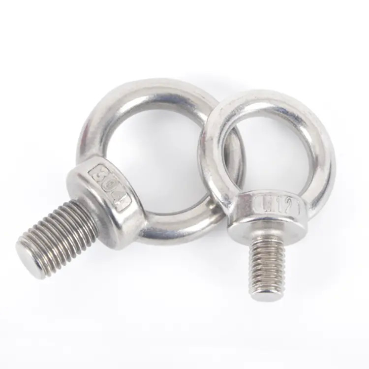 Stainless Steel Eye Bolts With Nut DIN580 M4 Welded Ring Bolt Stainless Steel Fastener