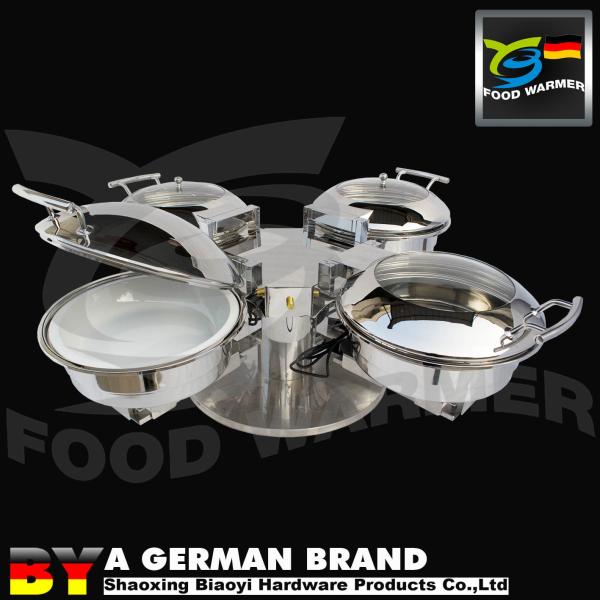 Table Top Mobile Buffet Stations Revolving Food Service Center For Hotel