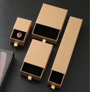 China Small Simple Black Jewelry Packaging Box For Earrings wholesale