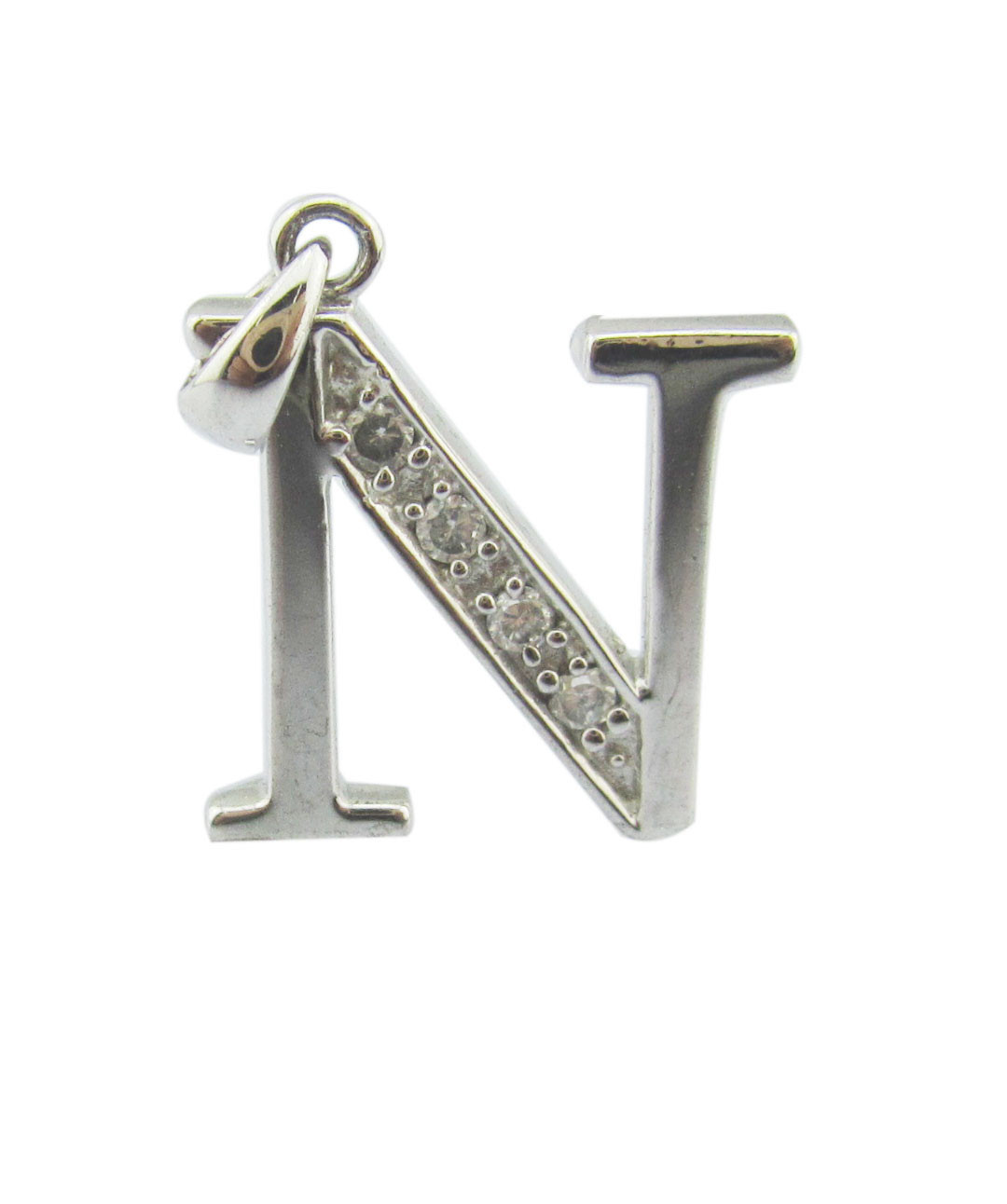 925 Silver CZ Pendant Stones 1.25mm/1.5mm And Alphabet Pendant For Pendant Silver Jewelry Pendant Logo Make