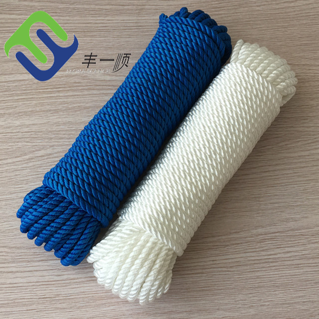Polyamide Boat Sailing Rope 3 Strand Twisted Soft Nylon Rope 10mm