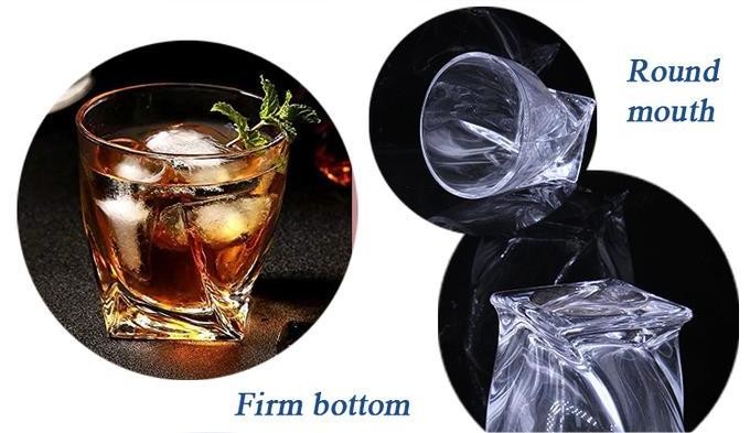 Whiskey Sour Crystal Glass Gold Rimmed Lead Free