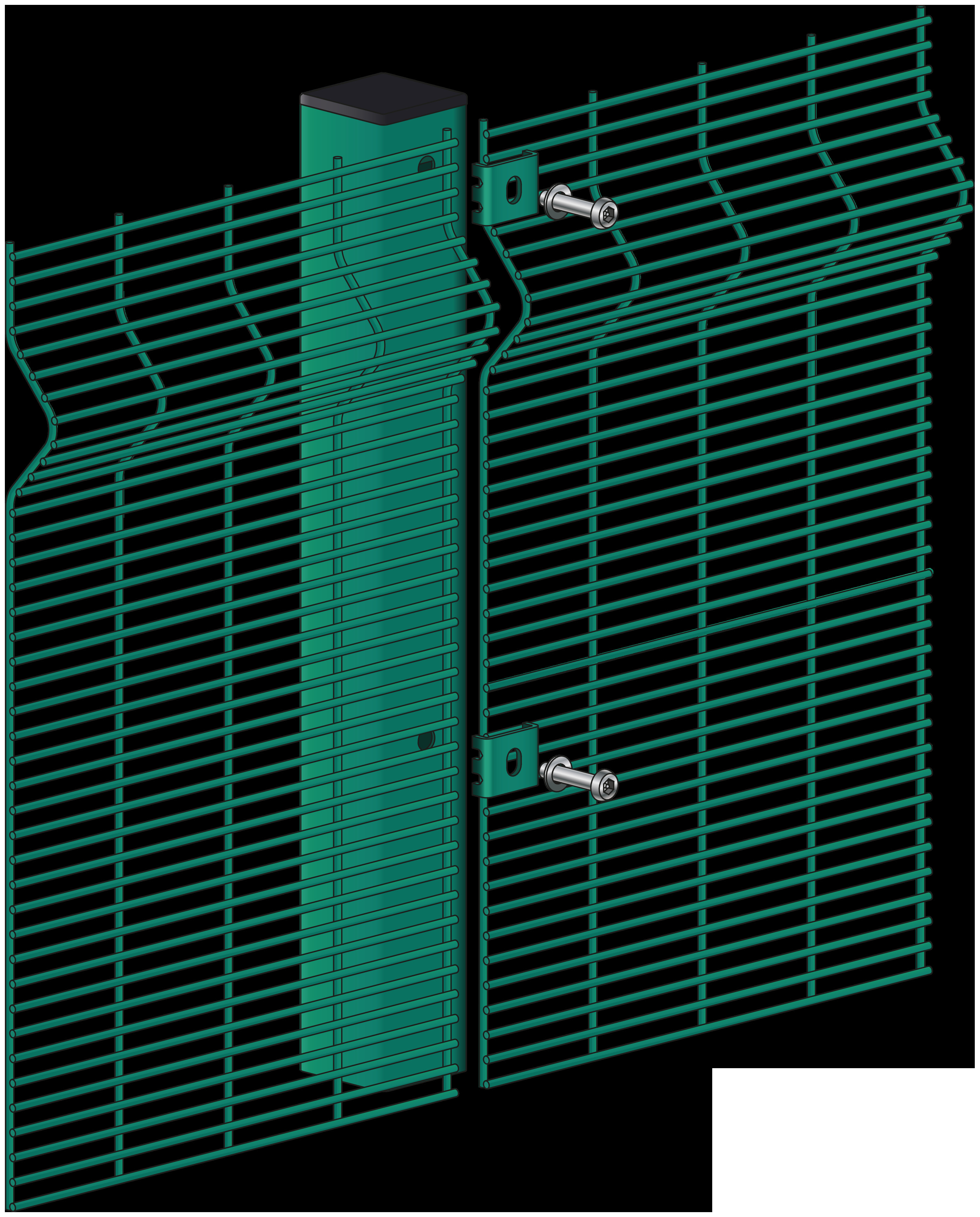 Green Clearvu Anti Climb Mesh Panels High Security Galvanized 358 Iron Garden