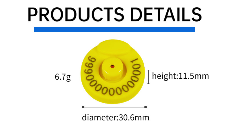 Em4305 Electronic Ear Tag 134.2khz Animal Pig Tag Cattle Tag Peur