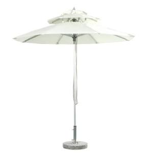 China Resort commercial beach garden two layer round outdoor table white umbrellas parasols restaurant umbrella---2000 wholesale