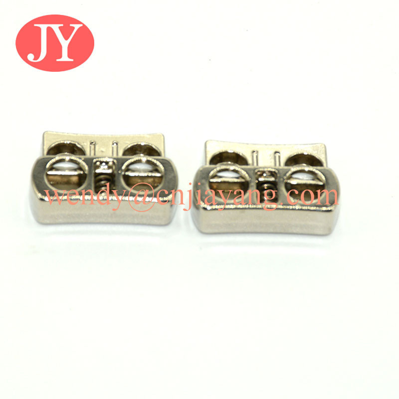 jiayang Supply different shaped metal rope cord lock rope end stopper rope toggle