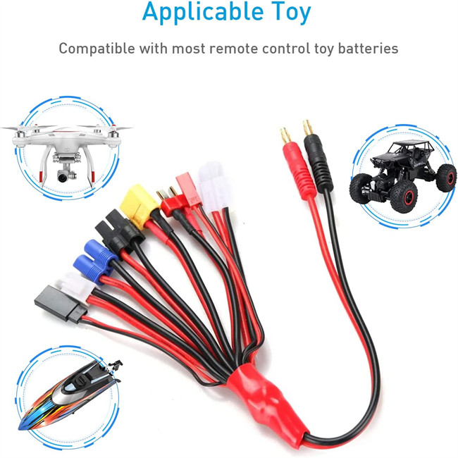 Stable 8 In 1 RC Lipo Charger Leads Multifunctional Heatproof