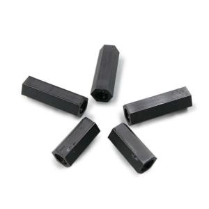 China M4/4mm Threaded Male Female Hex Standoffs Black Nylon Partially wholesale